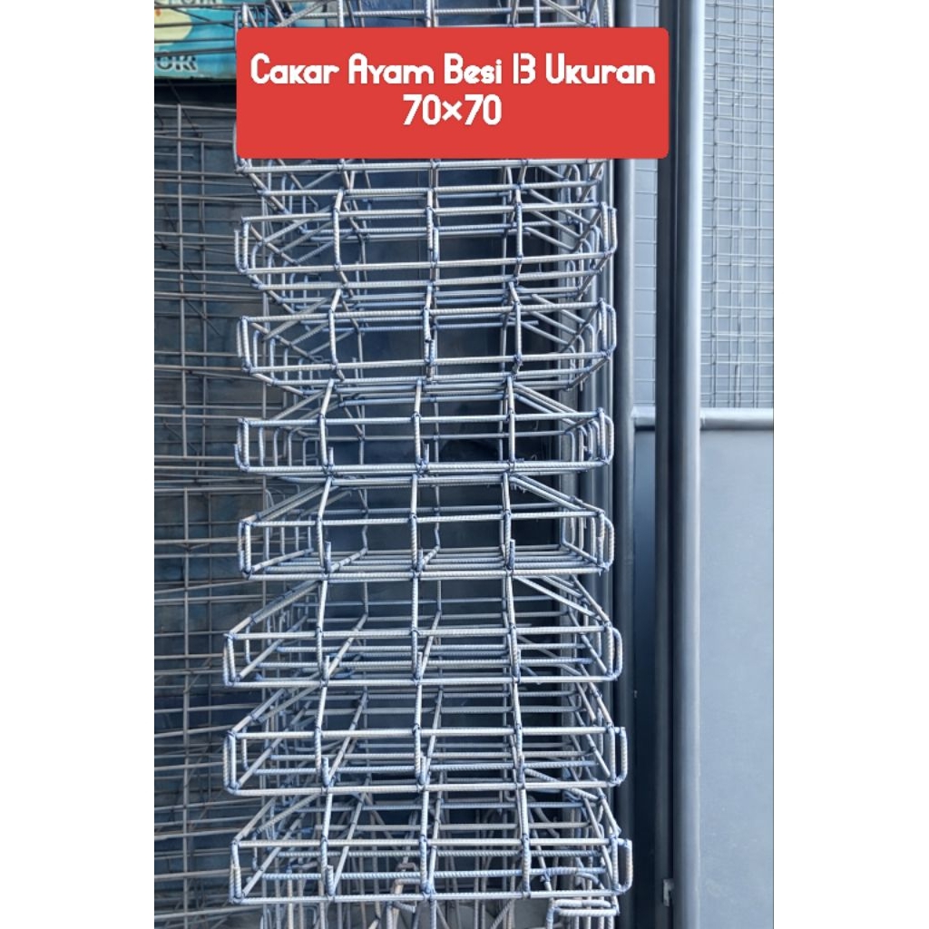 Cakar Ayam Bangunan Besi 13mm Uril SNI Ukuran 70×70 | Kuat & Kokoh | Hemat & Kuat