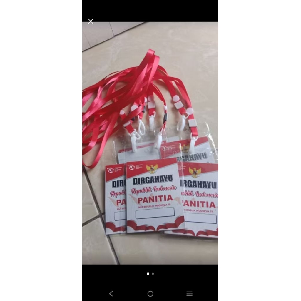 NAME TAG ID CARD PANITIA ACARA AGUSTUSAN, EVENT KONSER DAN ACARA