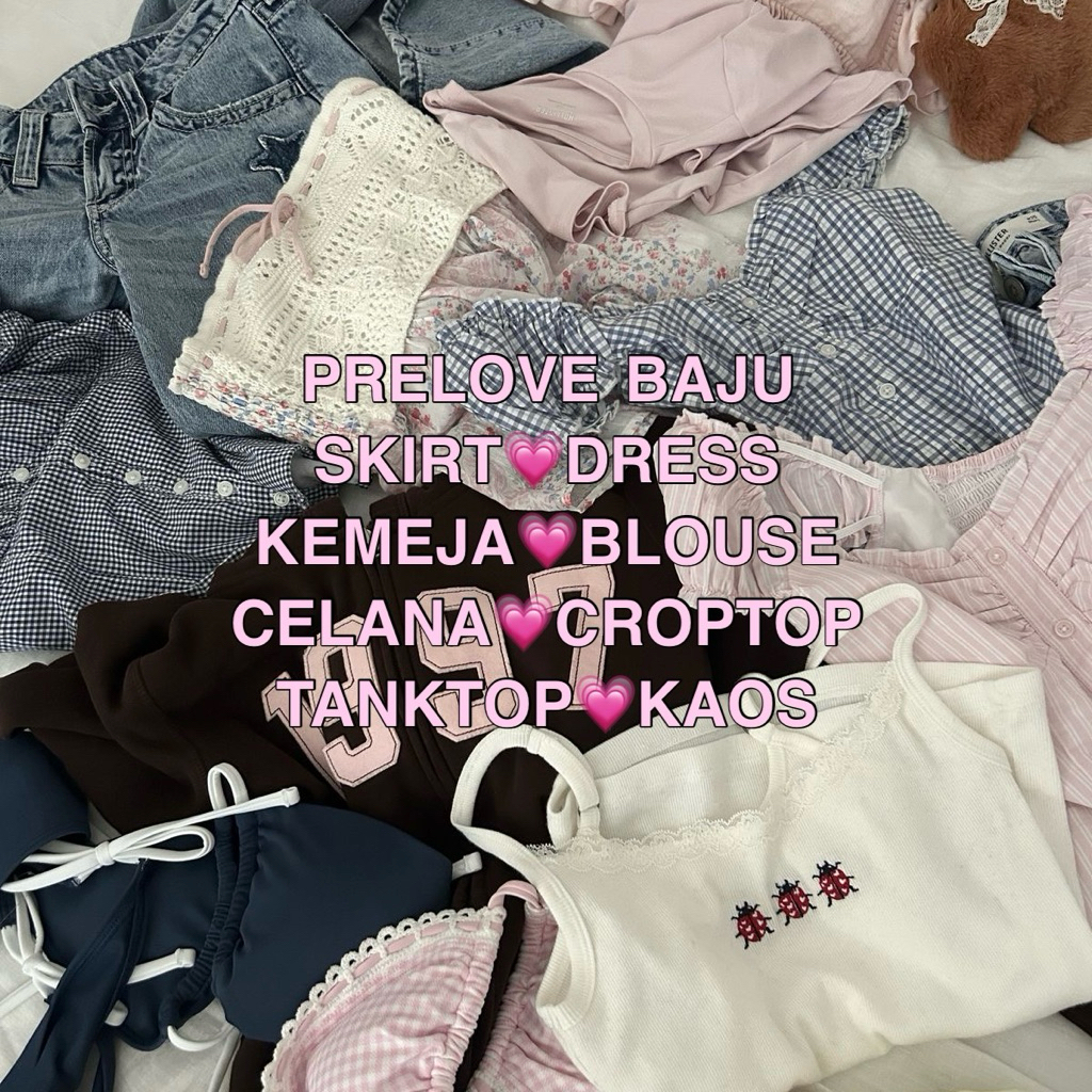 BAJU WANITA//COTTON ON & HNM & COLORBOX & BERSHKA & ZARA// CROPTOP TANKTOP KAOS KEMEJA BLOUSE SWEATE