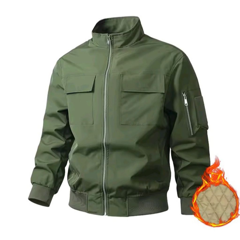 JAKET BOMBER PRIA MILITER JAKET TEBAL TAHAN ANGIN