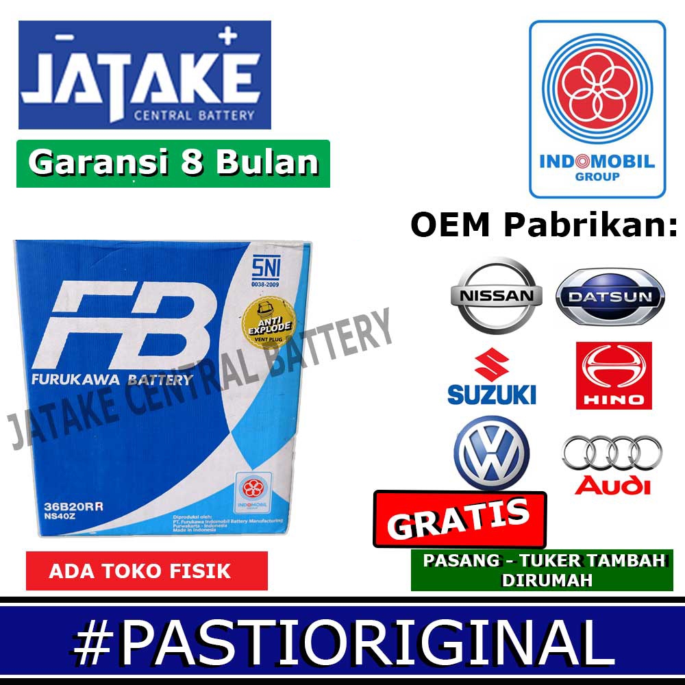Aki basah Ns40Z Premium Furukawa Battery FB Indomobil Mobil Toyota Avanza / Rush / Suzuki APV / Carr