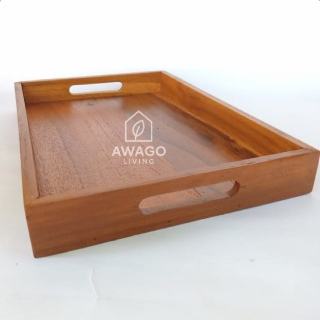 Tray Nampan kayu jati asli