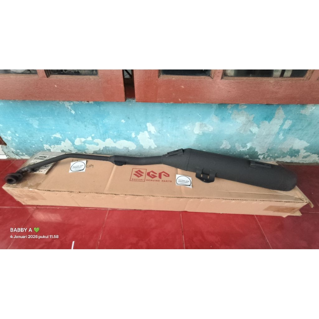 MUFFLER ASSY KNALPOT SET SUZUKI YOUNG STAR F115 SMASH FI SHOOTER ORIGINAL SGP 14310-22J20-000