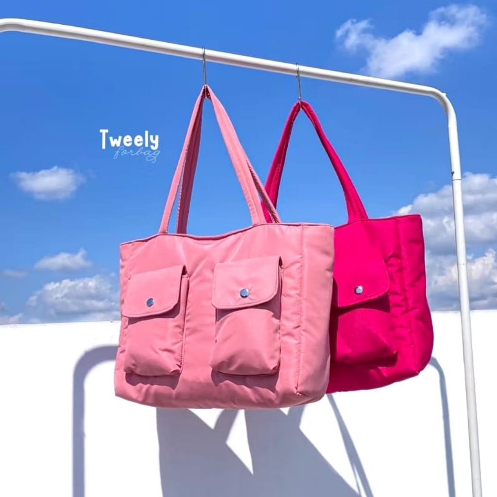 Tas Tote Bag Wanita Tweely Mima Minimalis Muat Banyak