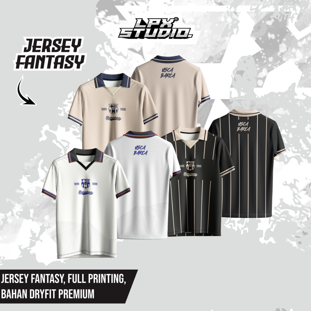 Jersey Barcelona Fantasy / Jersey Barcelona / Kaos Barcelona / Jersey Bola / Jersey Vintage