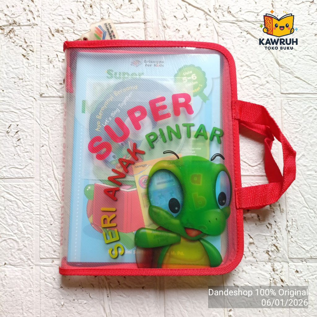 (Paket) Super Seri Anak Pintar (usia 5-6 Tahun) dengan Tas + CD penerbit Erlangga for kids