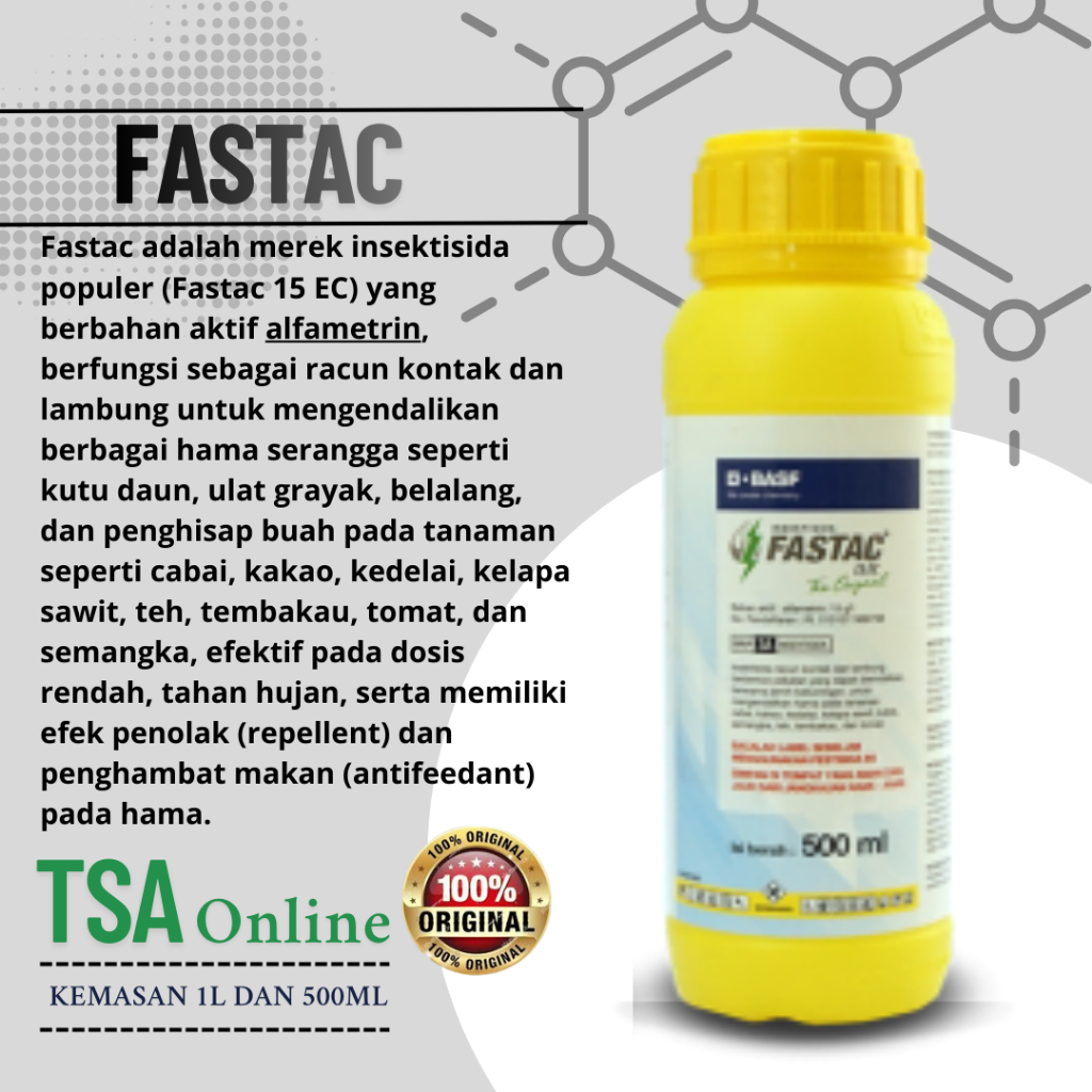 Insektisida FASTAC 15 EC - Pembasmi hama dan serangga pada tanaman dan hewan ORIGINAL BASF