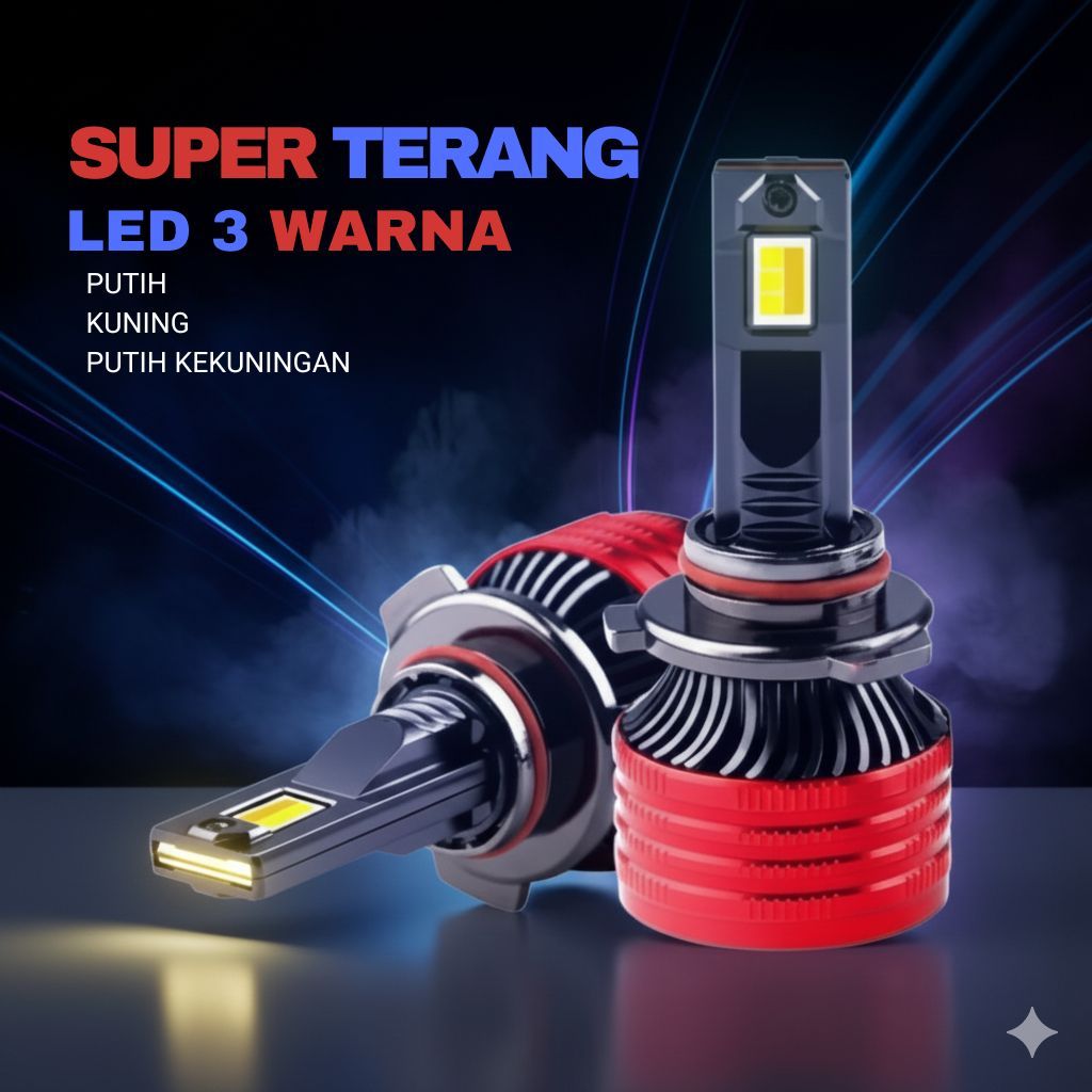 LAMPU LED HEADLAMP H4 / H11 Warna Putih Kuning 2 Warna 3 Mode (PUTIH , KUNING , PUTIH KEKUNINGAN) IN