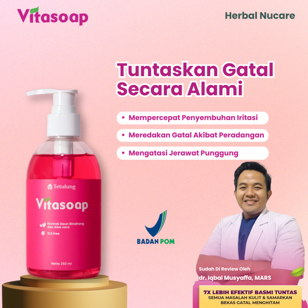 Vitasoap - Sabun Kulit Sensitif dan Gatal Aman Tanpa Efek Samping | Sudah BPOM