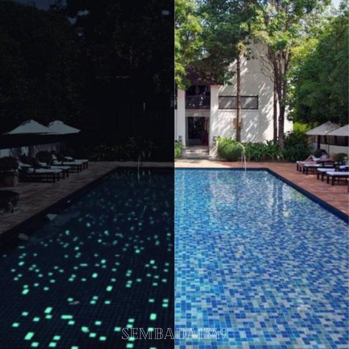 Keramik Mozaik Mosaic Mosaik Kolam Renang Modern Merk Eleganza Type Piscis Luminicent