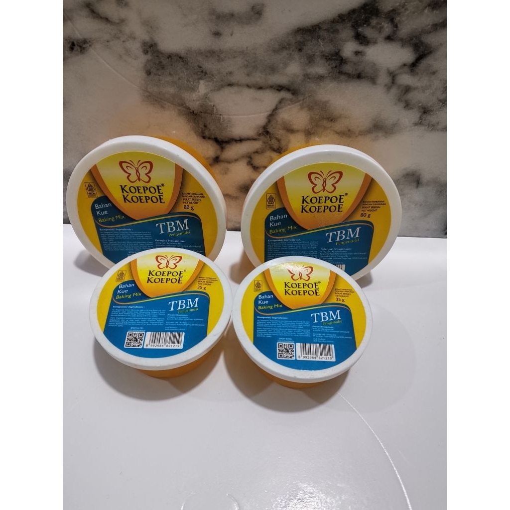 TBM KOEPOE emulsifier PENGEMBANGAN PELEMBUT KUE CAKE/tbm pengembang pelembut kue cake Kemasan 80g/35