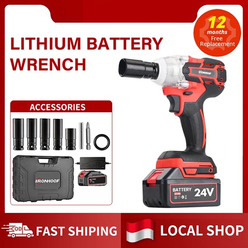 Mesin Bor Portable / Impact Wrench Brushless 420N.M Mesin Bor Baterai Impact Baterai 24V