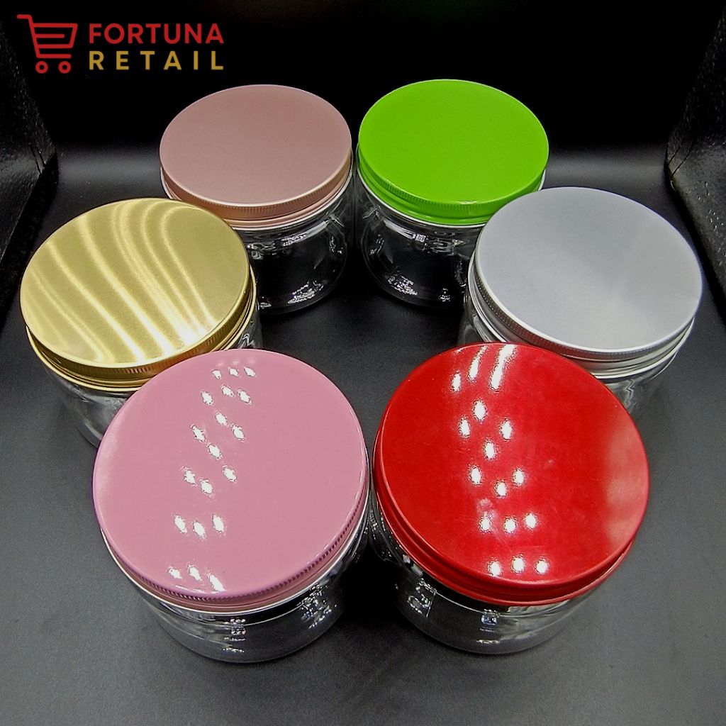 Toples plastik tutup alumunium/toples kue alumunium