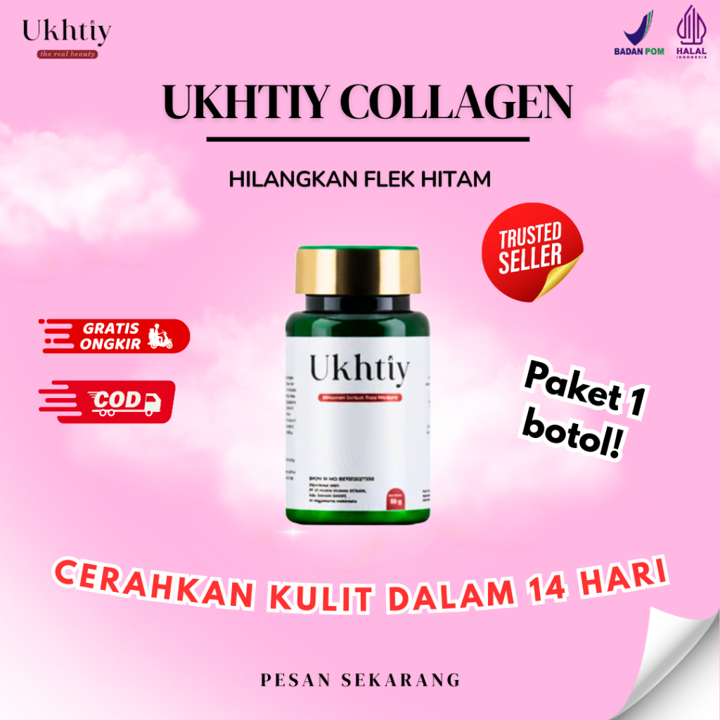 UKHTIY COLLAGEN Mencerah Kulit Dari Dalam Paket 1 Botol - UKHTIY