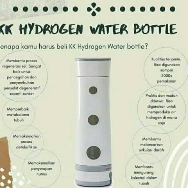Botol Air Hidrogen. Hydrogen Water Bottle Original KK Indonesia
