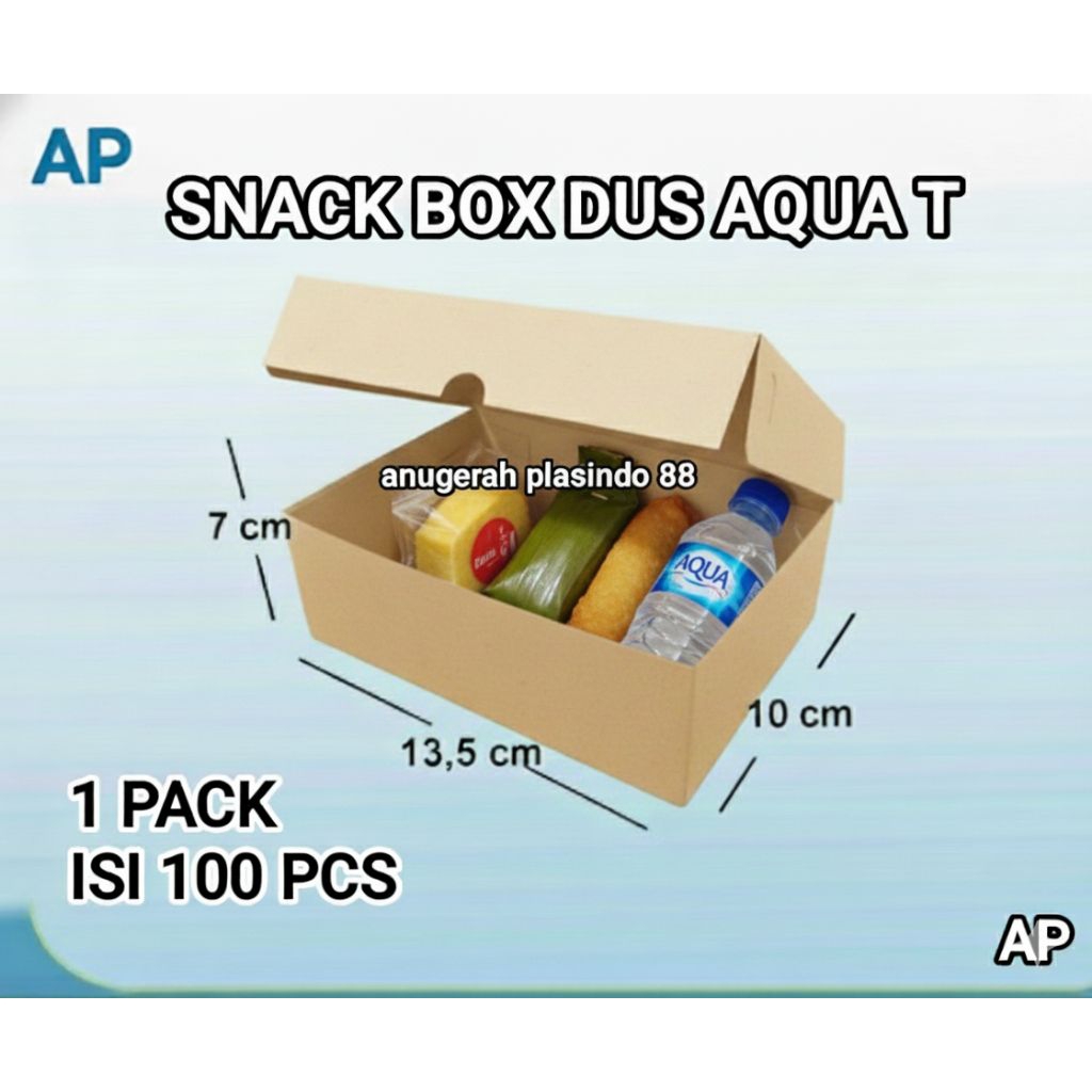 kotak SNACK BOX / kotak KUE/ kotak kraft isi 100 lbr