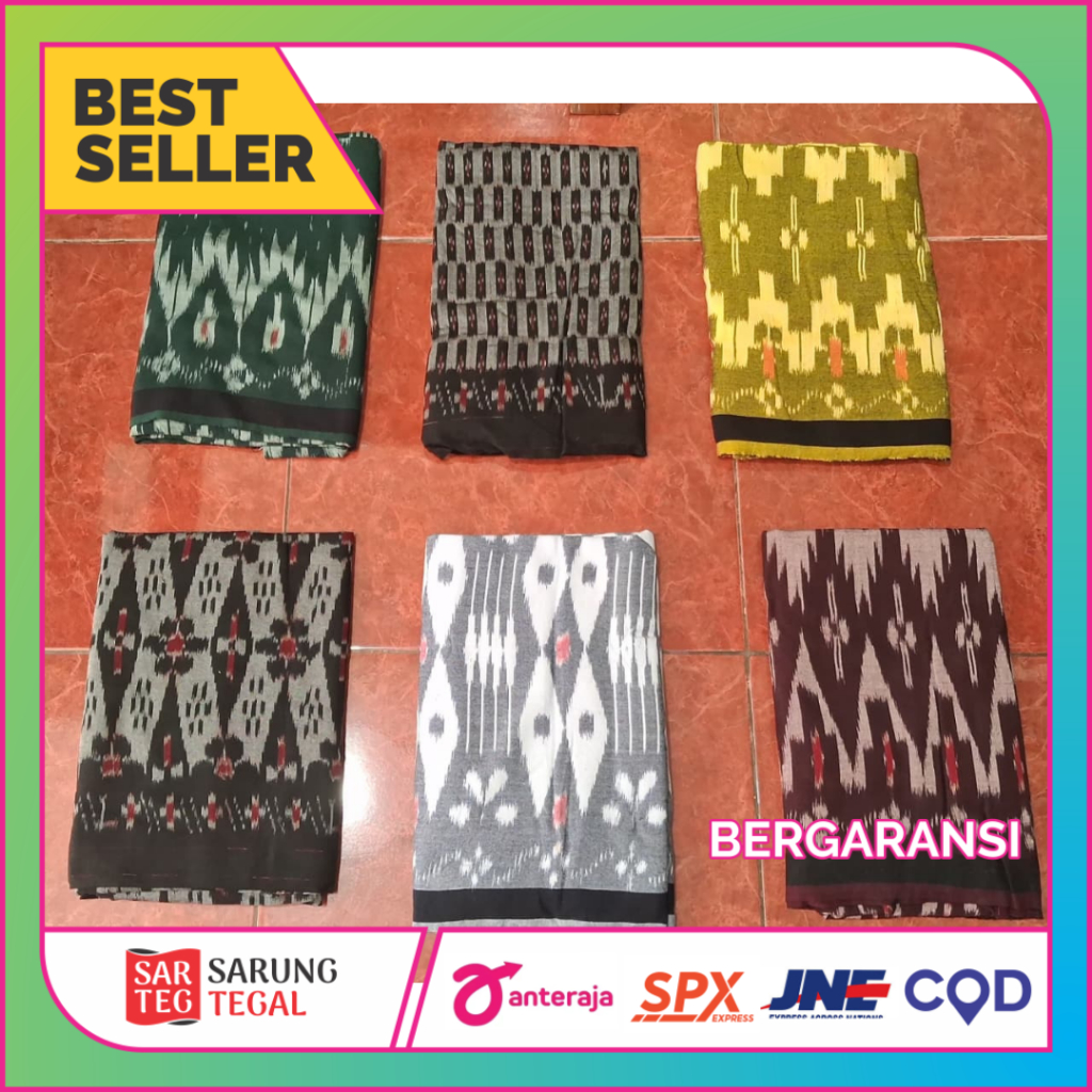 Sarung Tenun Tegal  TOLDEM Goyor Pria Cap BOTOL BADDAH Sarung Tenun Gloyor Botol Al Hamra ATBM Tegal