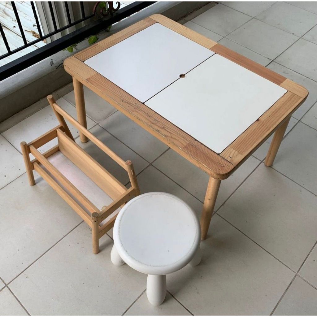 Meja anak IKEA dengan penyimpanan (meja saja)