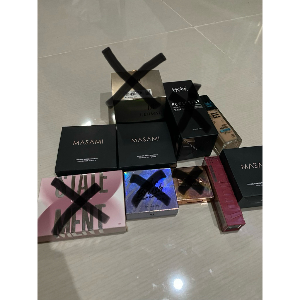 bedak masami,mybellin,reveline,hadalabo dll