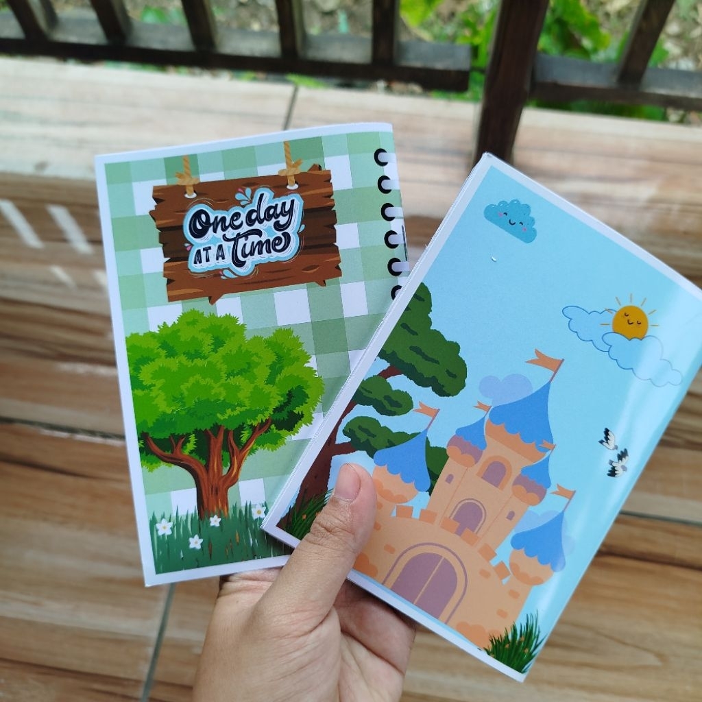 Buku Tulis Mini Custom A6 Notebook Karakter lucu  Praktis, Ringan, dan Unik