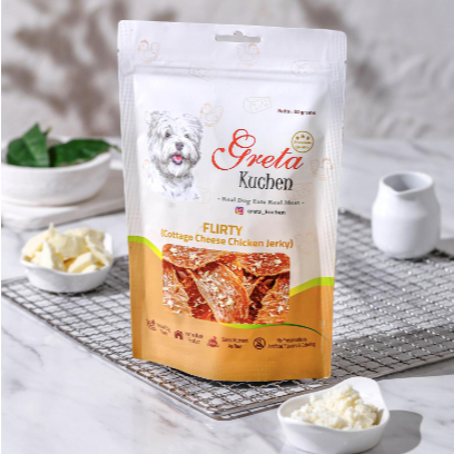 Greta Kuchen Flirty - Cottage Cheese Chicken Jerky | Snack Anjing