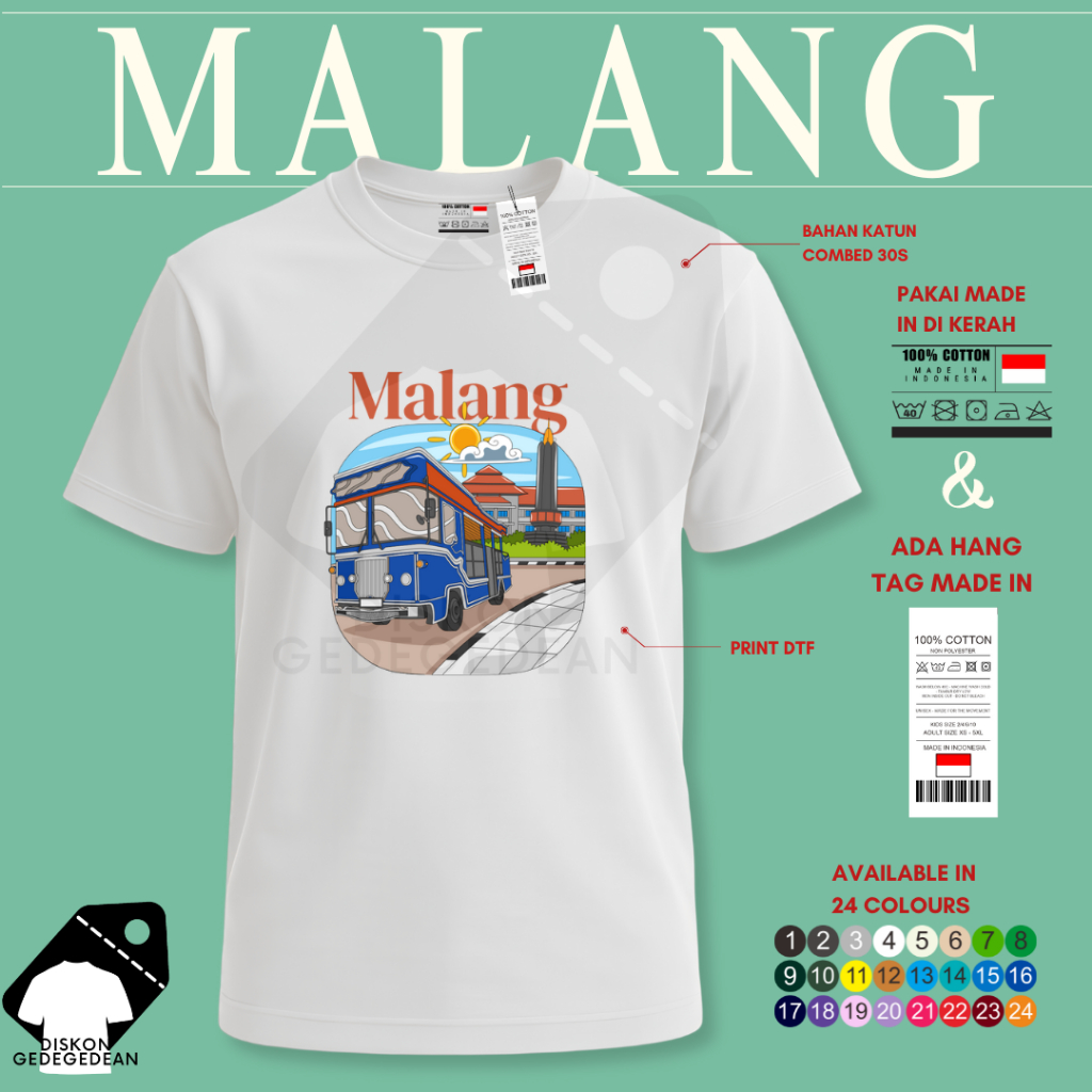 KAOS OLEH-OLEH KOTA MALANG - BAJU OLEH-OLEH KOTA MALANG - KAOS SOUVENIR KOTA MALANG ( 5 GAMBAR ) - K