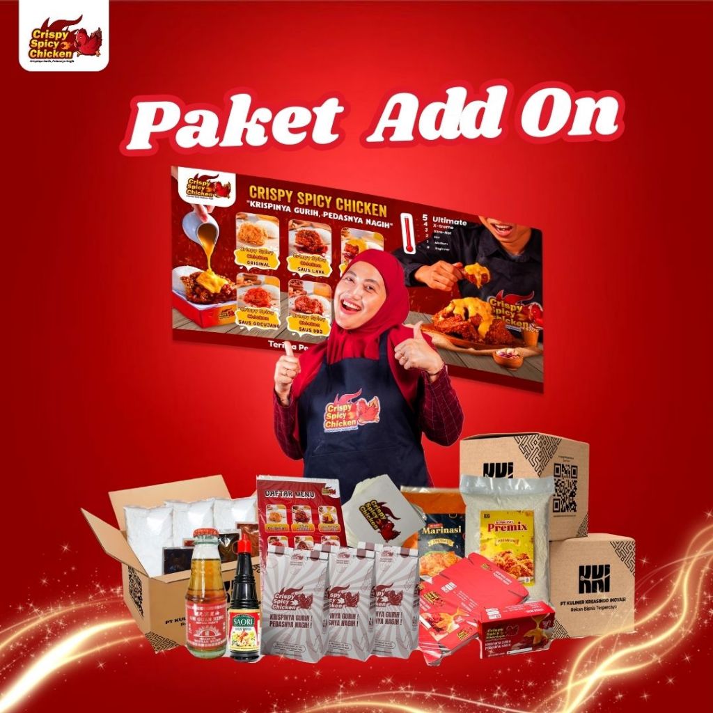 Kemitraan Fried Chicken Laris Murah Kekinian Franchise Crispy Spicy Chicken | Paket Add On