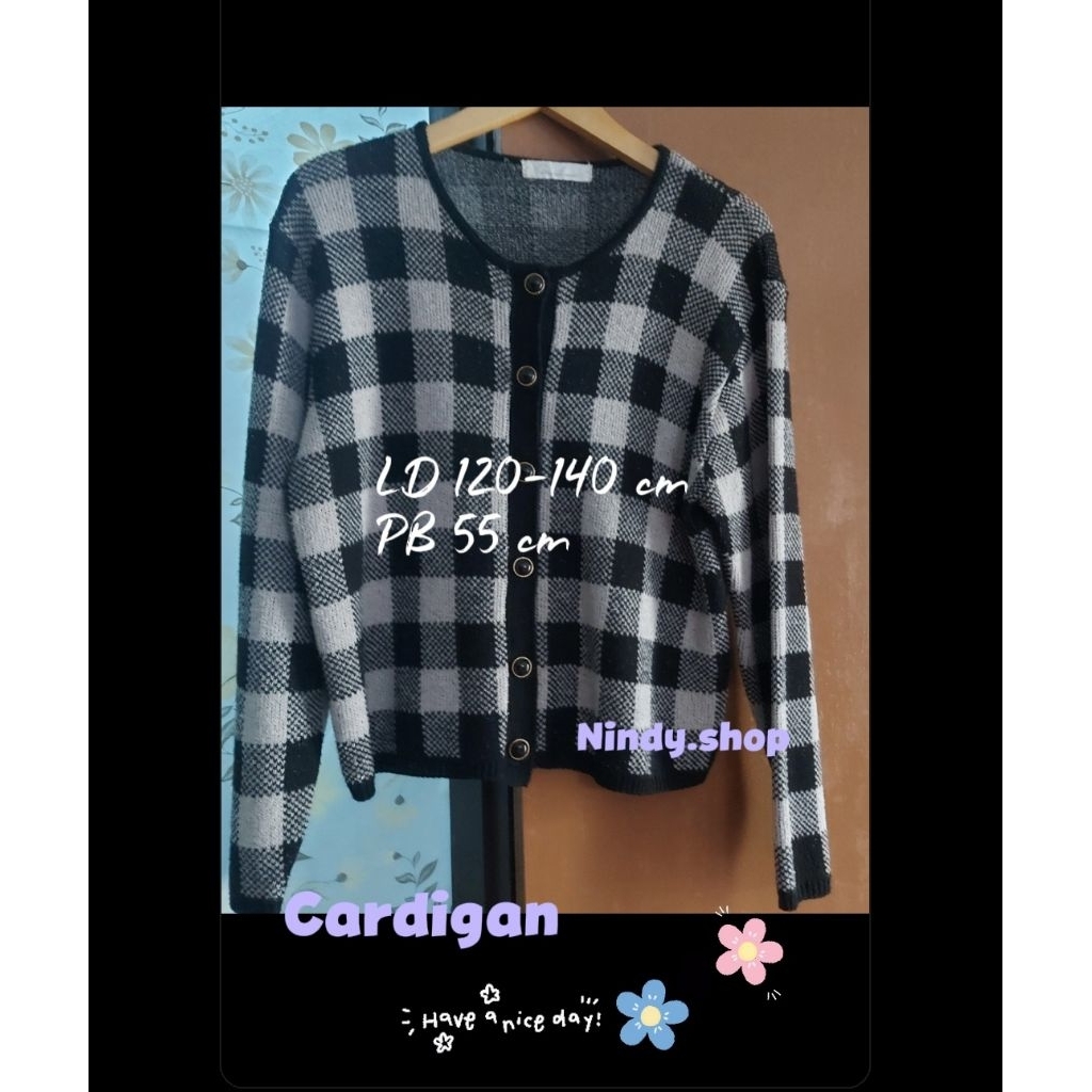 PL Cardigan Wanita Rajut Elegan Mewah Jumbo