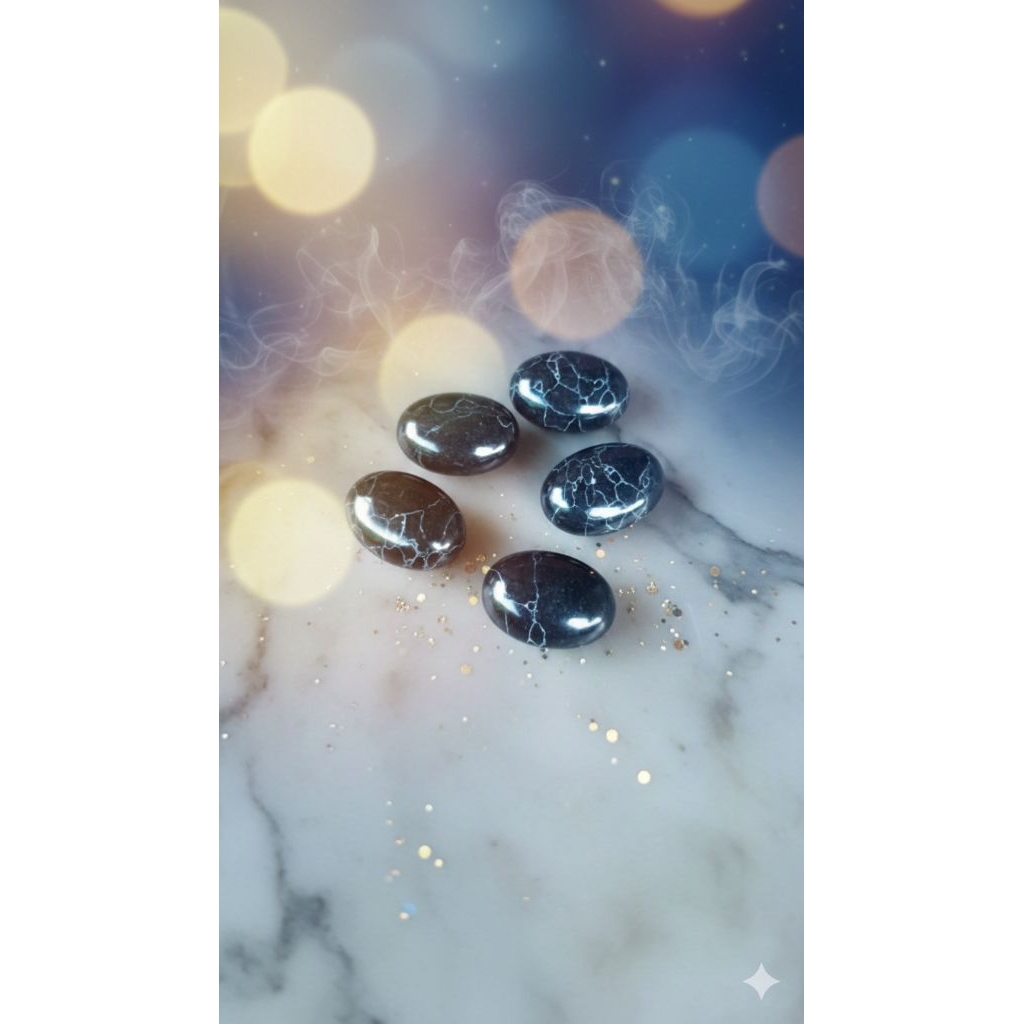 batu akik pirus hitam mesir bukan pirus situbondo 18x13 mm