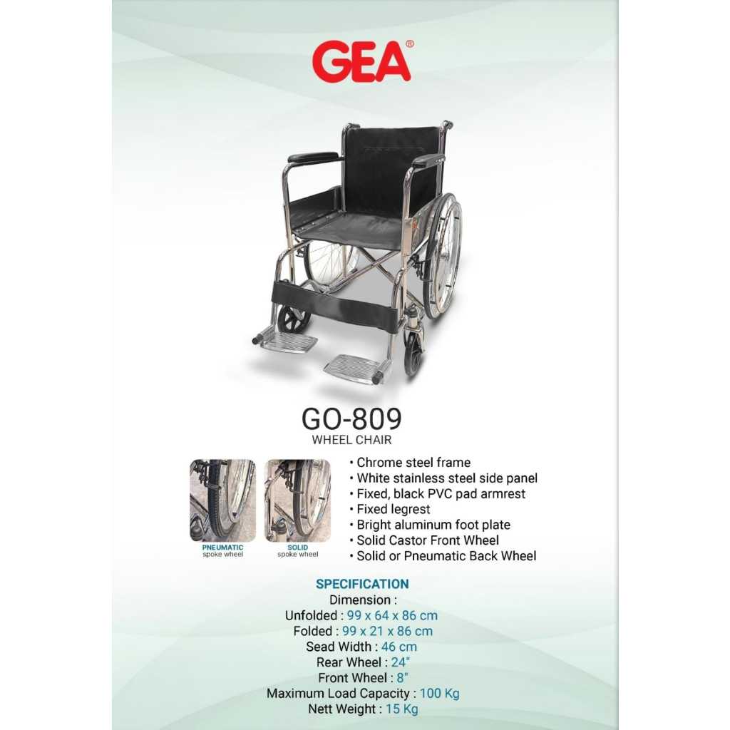Kursi Roda Standard Go809 - Gea