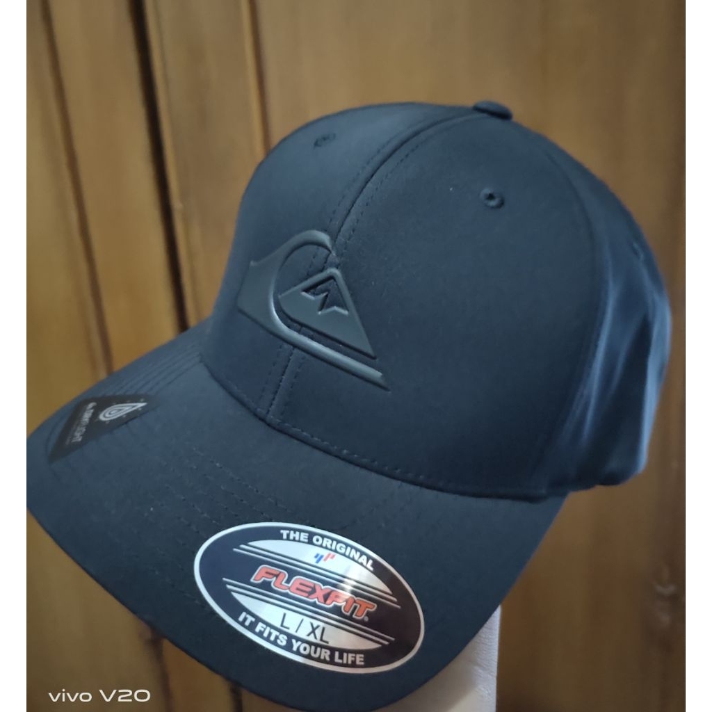 Topi Quiksilver Amped Flexfit Dryflight Cap ori black second
