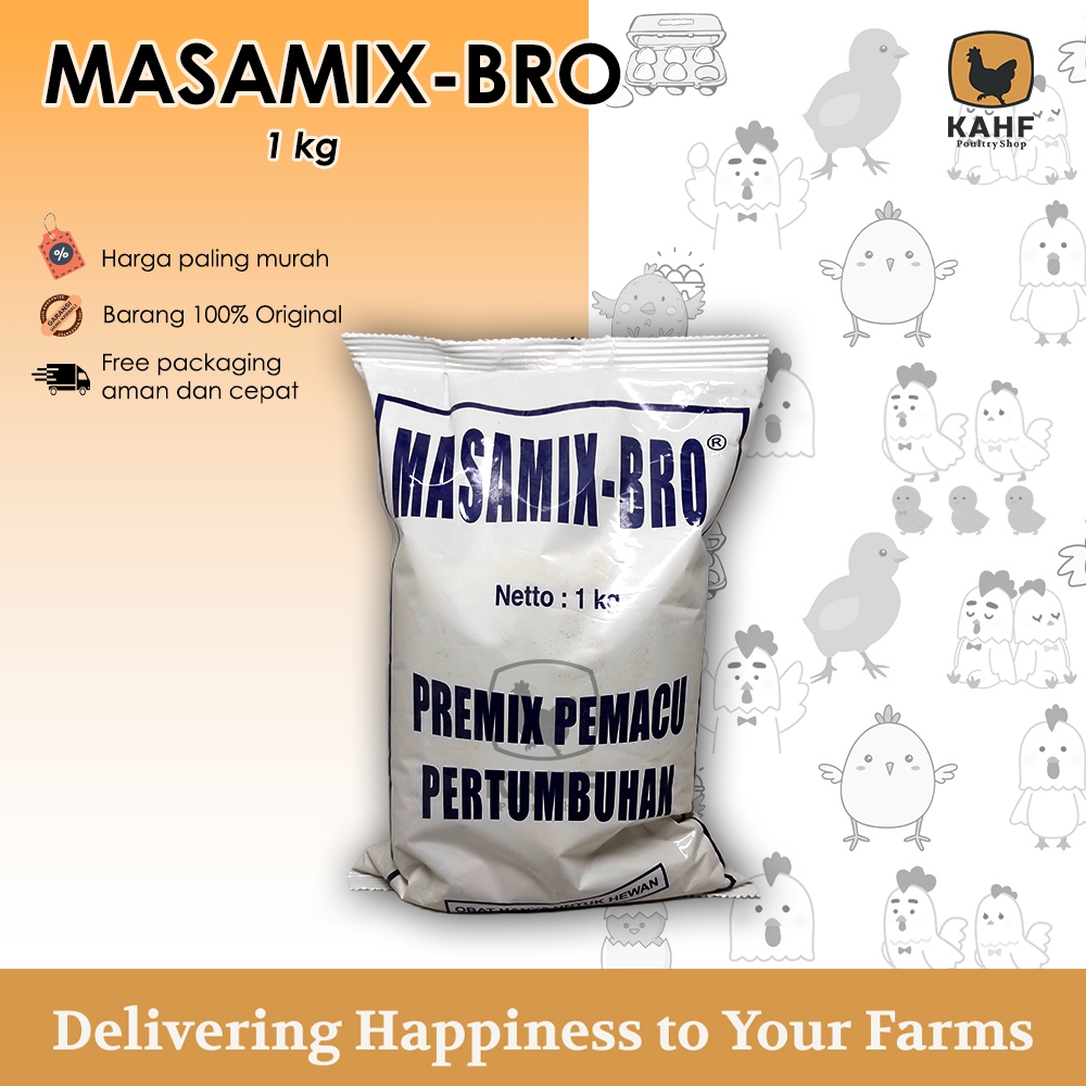 Masamix Bro 1 kg Premix Pemacu Pertumbuhan Penggemuk Ayam Broiler Pullet