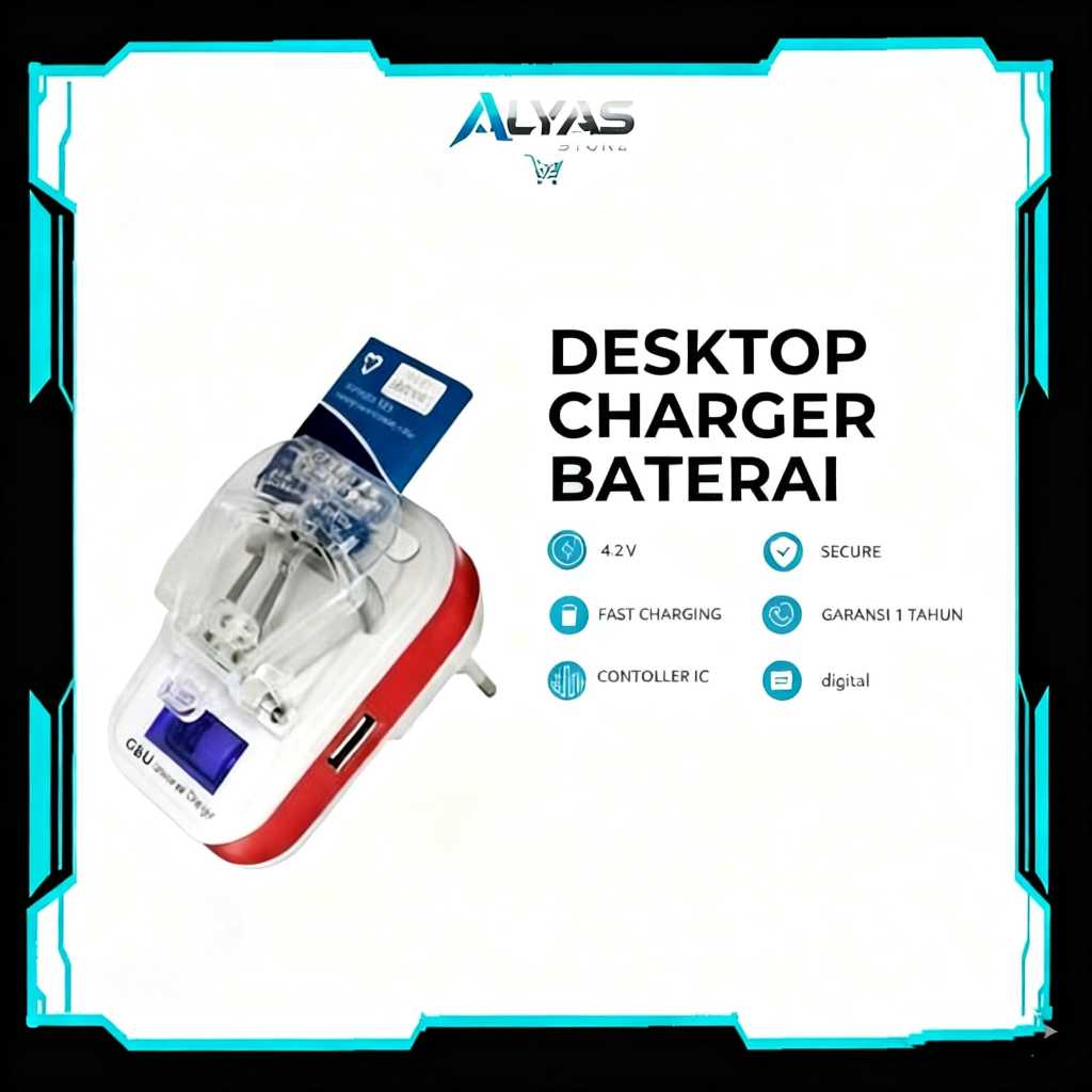 Charger Kodok LCD Universal Desktop Casan destop semua tipe Baterai HP Jepit Layar Indikator dengan 