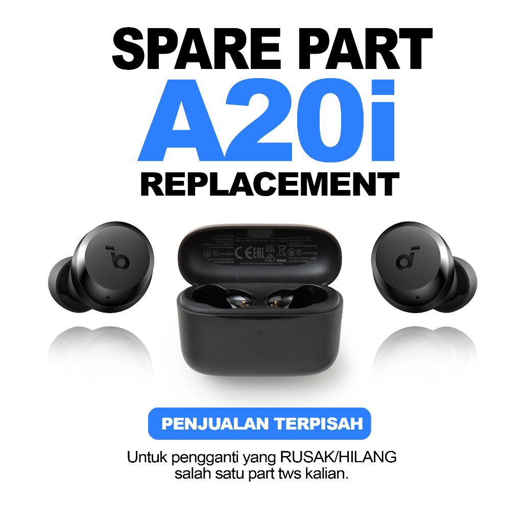 [SPAREPART] Tws Soundcore A20i | Earbuds Saja | Box Charger Saja | Segel dan Bergaransi