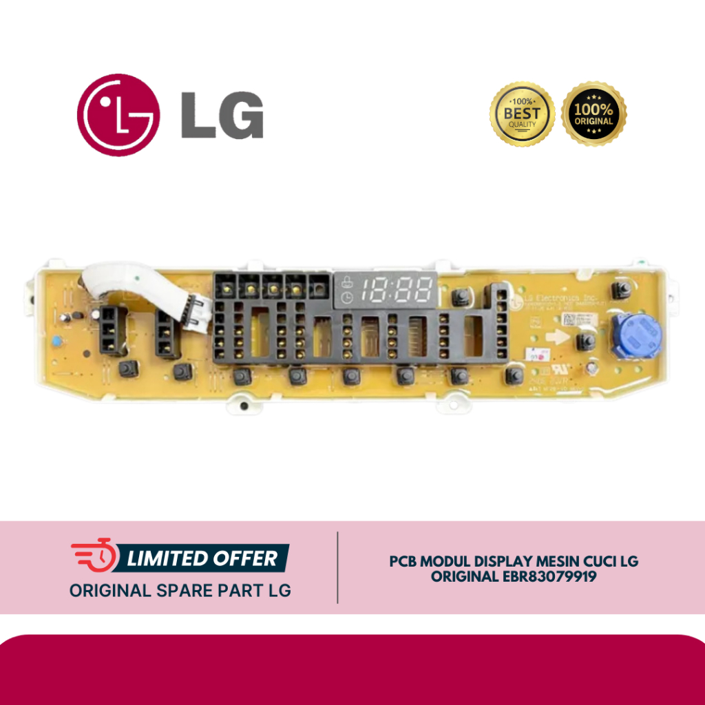 PCB MODUL DISPLAY MESIN CUCI LG  TOP LOADING T2108VS2M  EBR83079919