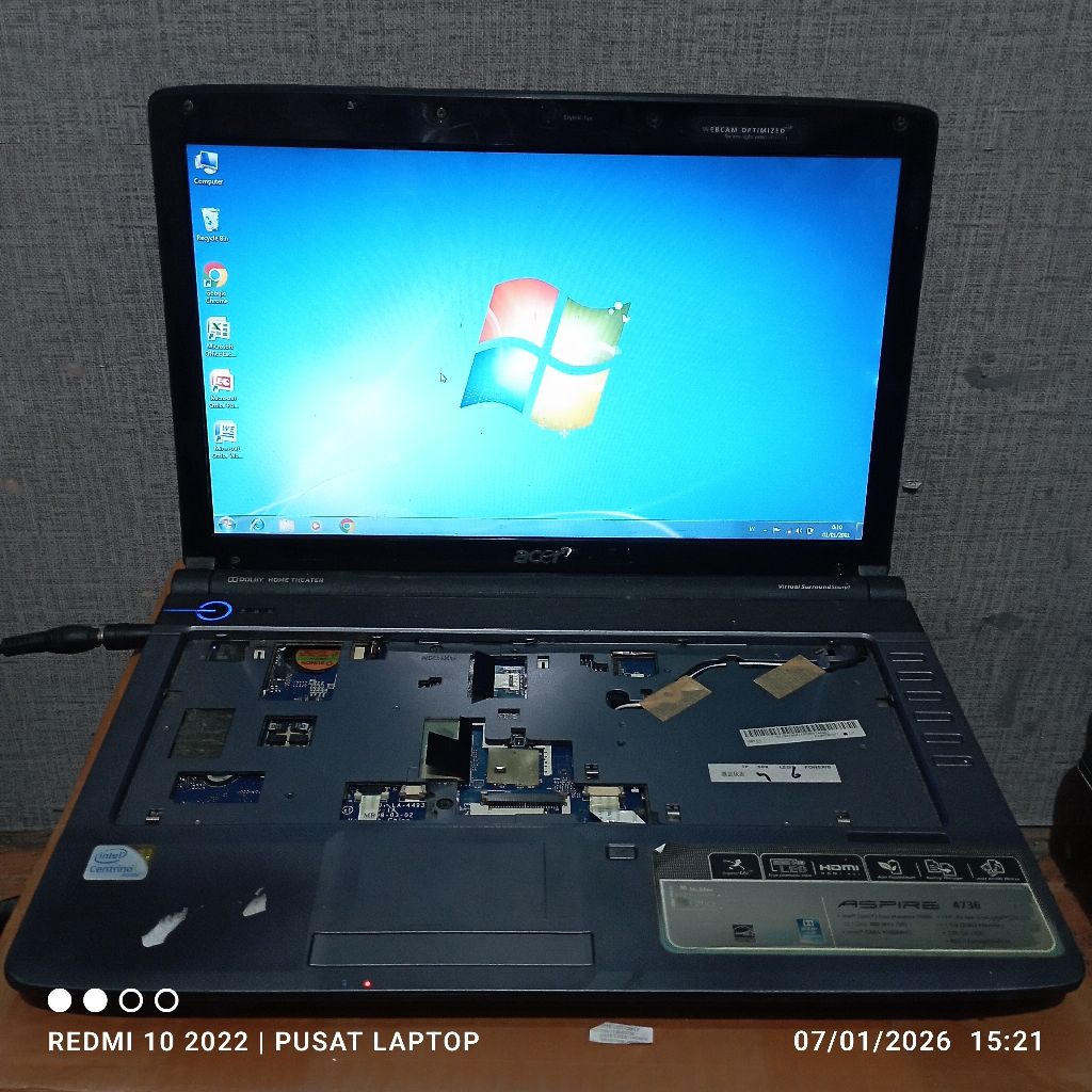 Laptop Acer Aspire 4736 series KALGO windows 7 Prosesor Intel Celeron Ram2gb DDR2 Hrd320gb Lcd14in M