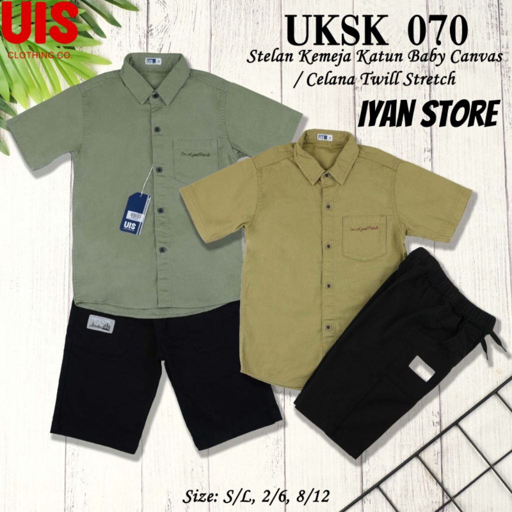 SETELAN ANAK LAKI-LAKI PENDEK POLOS (UIS)