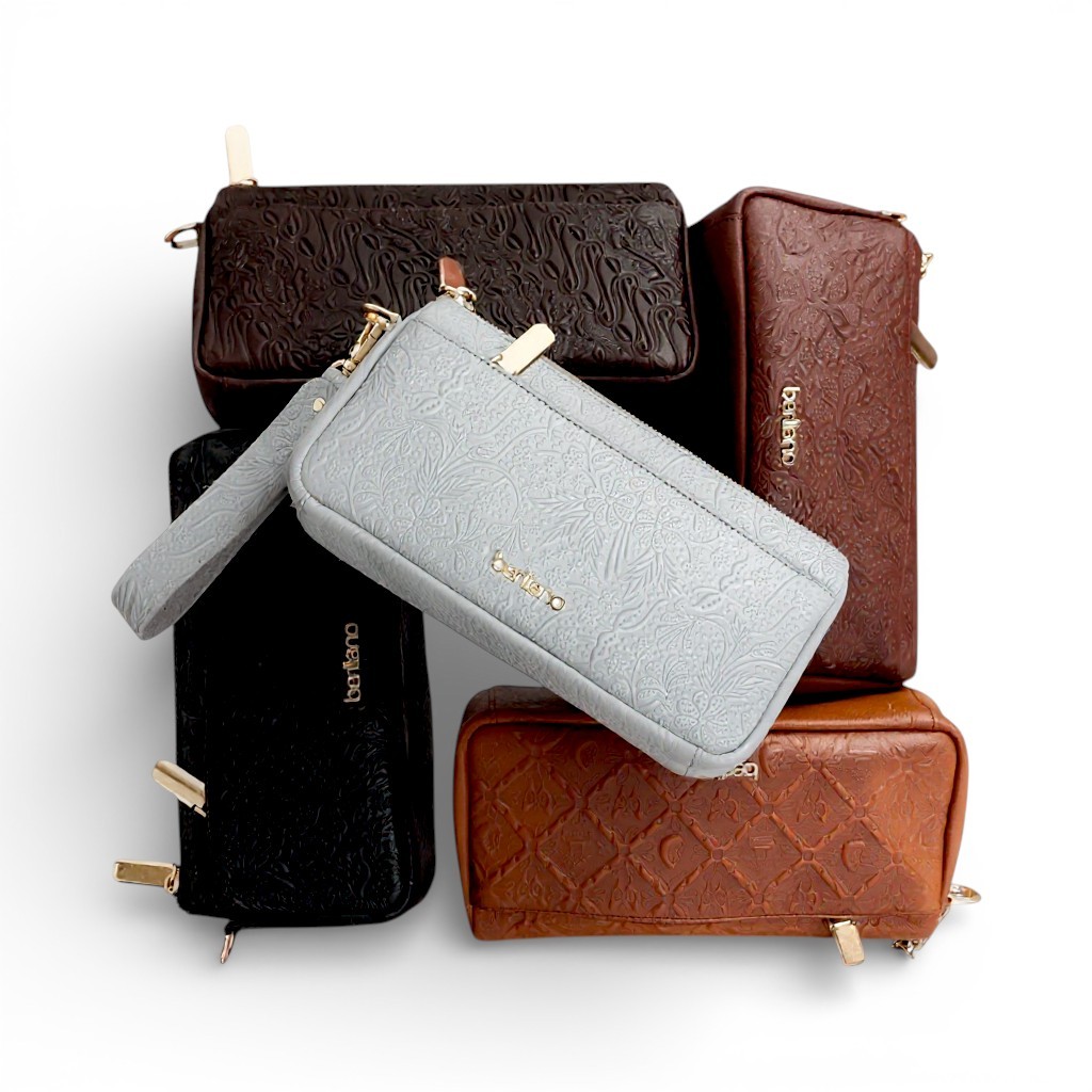 Berliano Leather Alexa Pouch - Tempat Pensil Pouch Multifungsi Kulit Sapi Asli