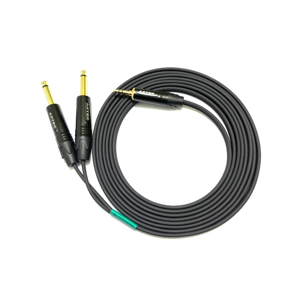 KABEL AUX JACK TRS 3.5mm TO 2 JACK AKAI MONO TS 6.5mm KABEL MOGAMI ORIGINAL JAPAN KABEL LAPTOP TO MI