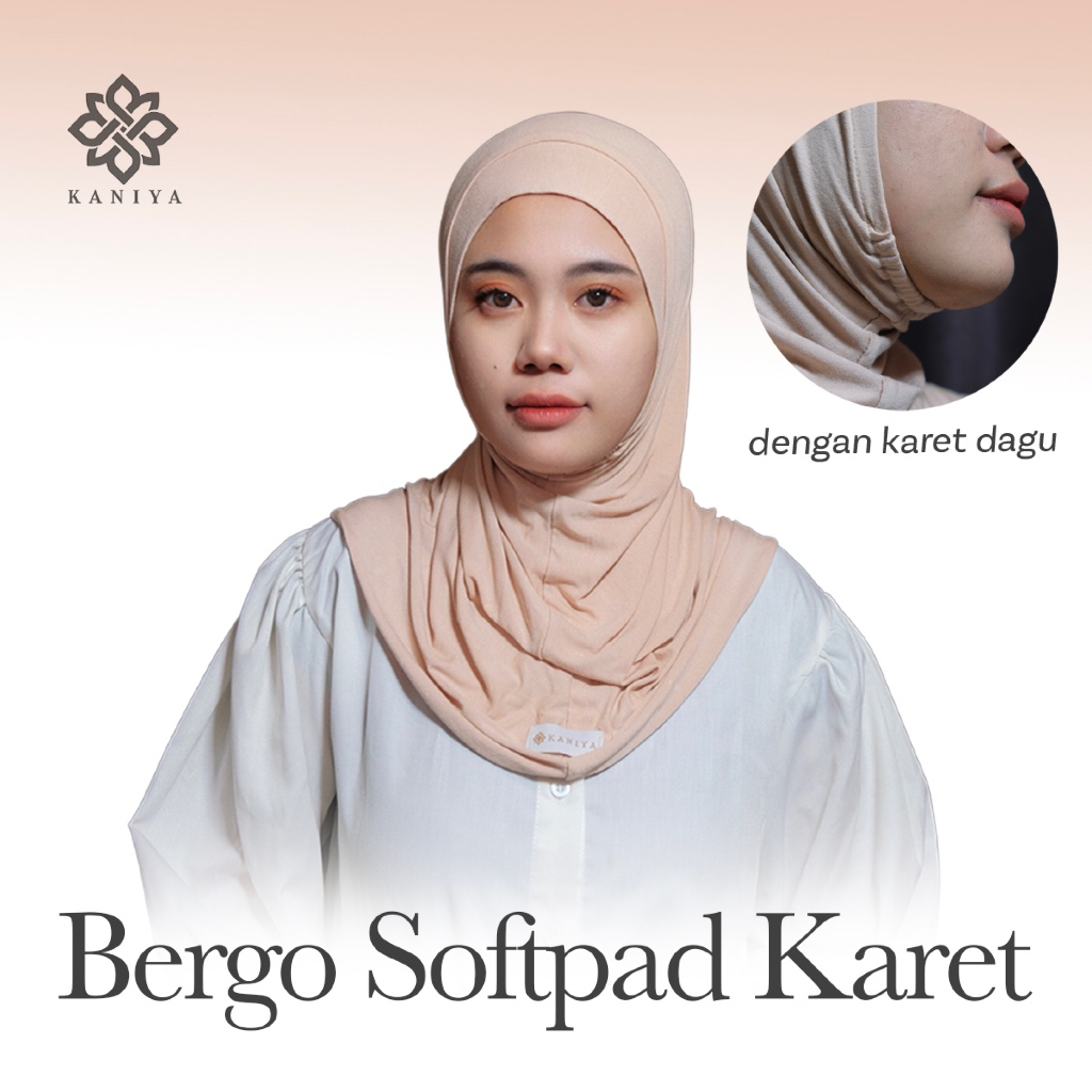 KANIYA - Bergo Softpad Karet Kaos Rayon Size S