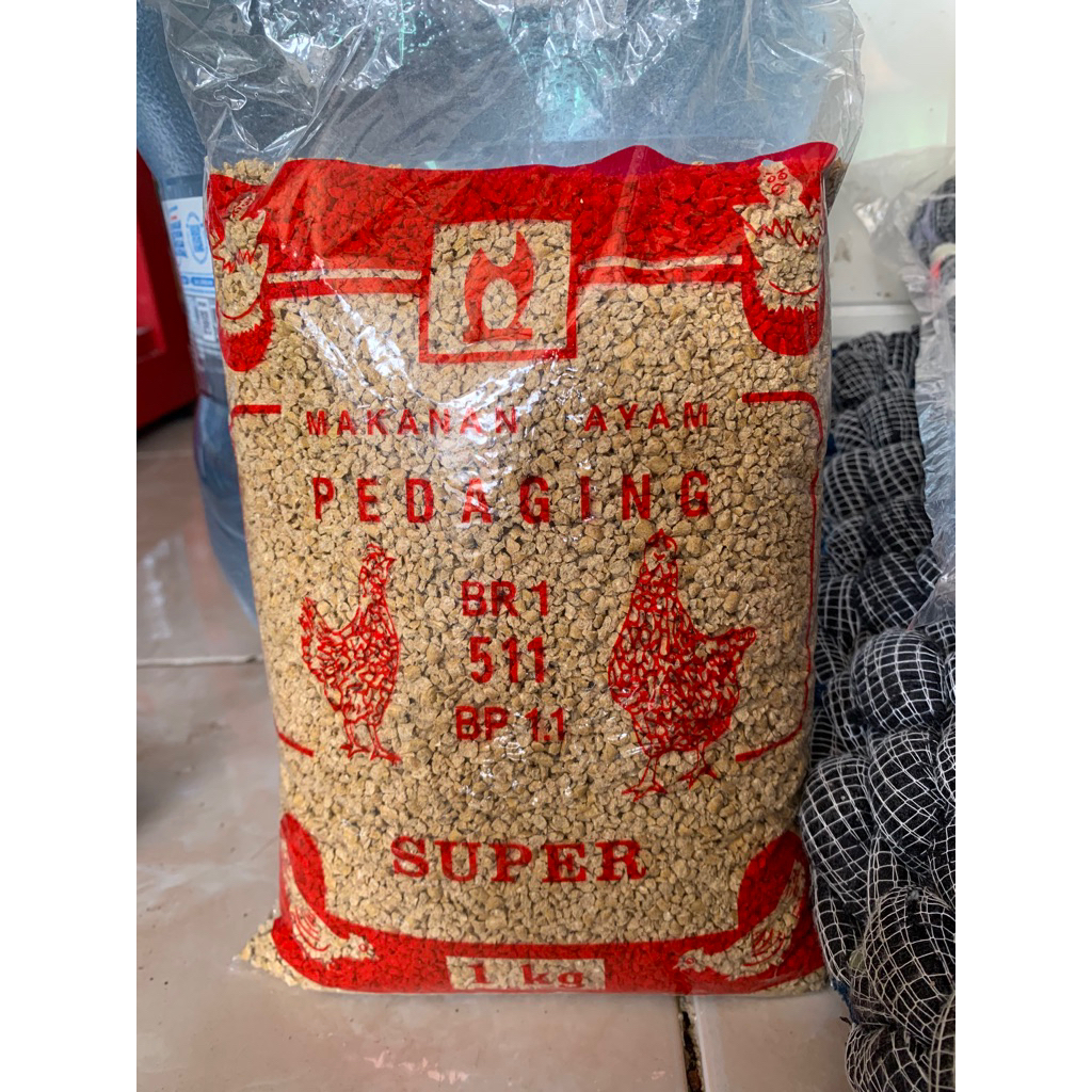 MAKANAN AYAM PUR AYAM PEDAGING BR 1 511 SUPER - 1KG