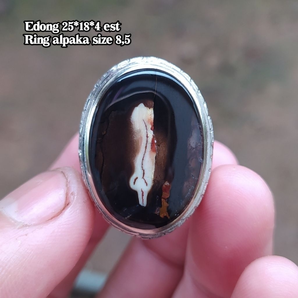 (BISA COD) Cincin Batu Akik Pancawarna Garut Edong klasik