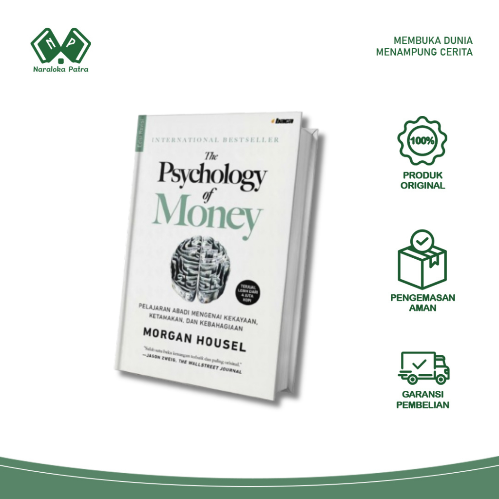 [ FREE SAMPUL ] Buku Psikologi The Psychology Of Money - Morgan Housel - Baca - Original
