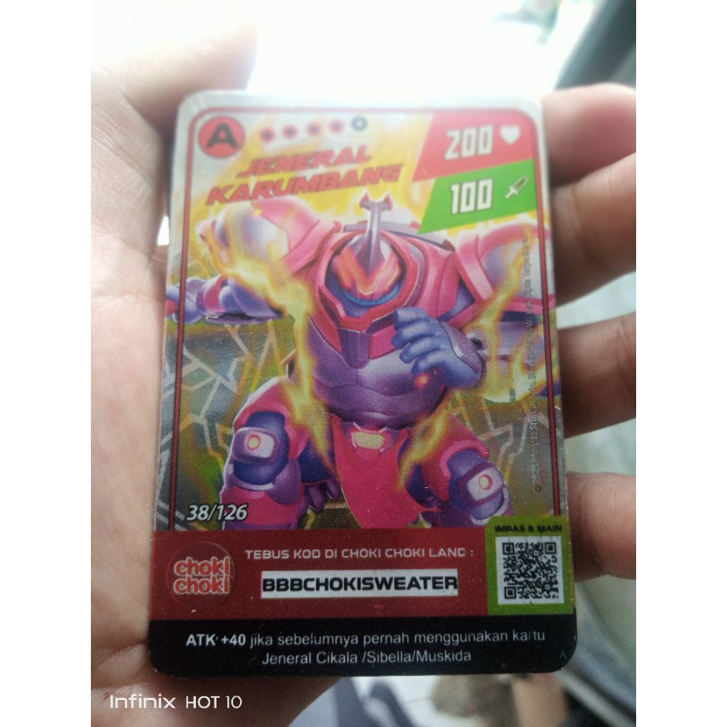 kartu Boboiboy jeneral karumbang original