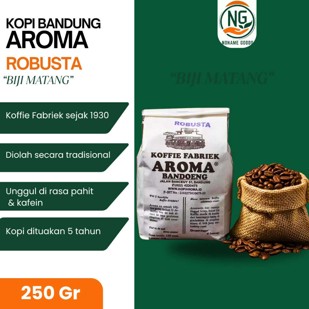 KOPI AROMA BANDUNG BIJI MATANG 250 GRAM ASLI BANDUNG
