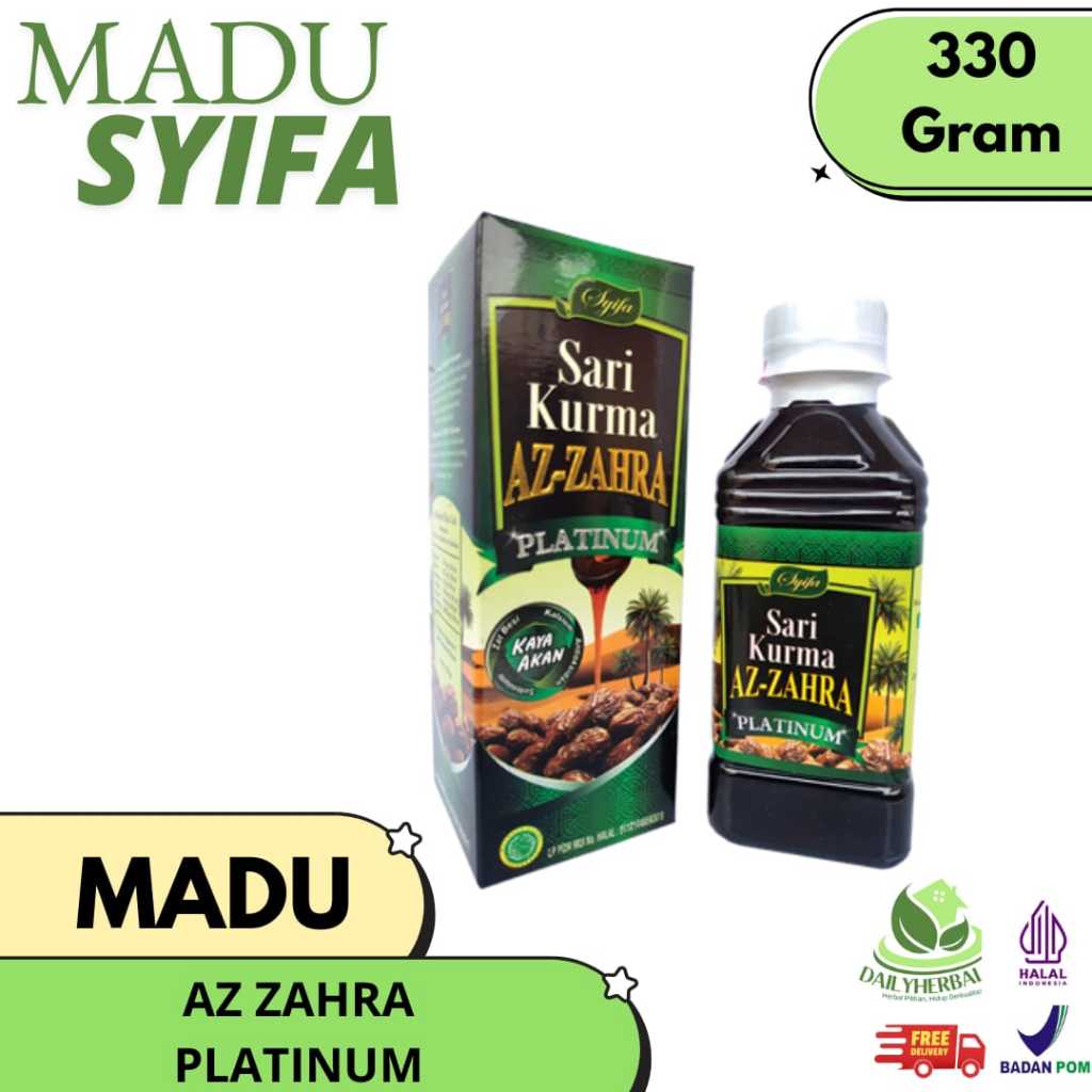 Sari Kurma Az-Zahra Platinum 330 Gram - Madu Kurma Syifa Original BPOM Halal
