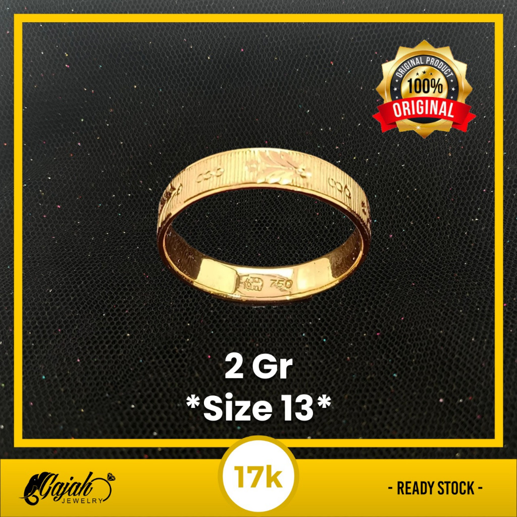 Cincin Emas 17K - Toko Emas Gajah - 2 Gram 1724