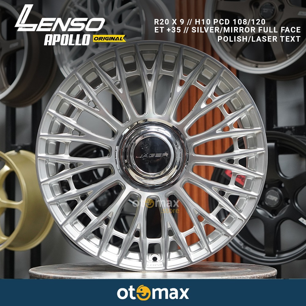 Velg Mobil Lenso Apollo Original Ring 20 Silver/Mirror Full Face Polish/Laser Text