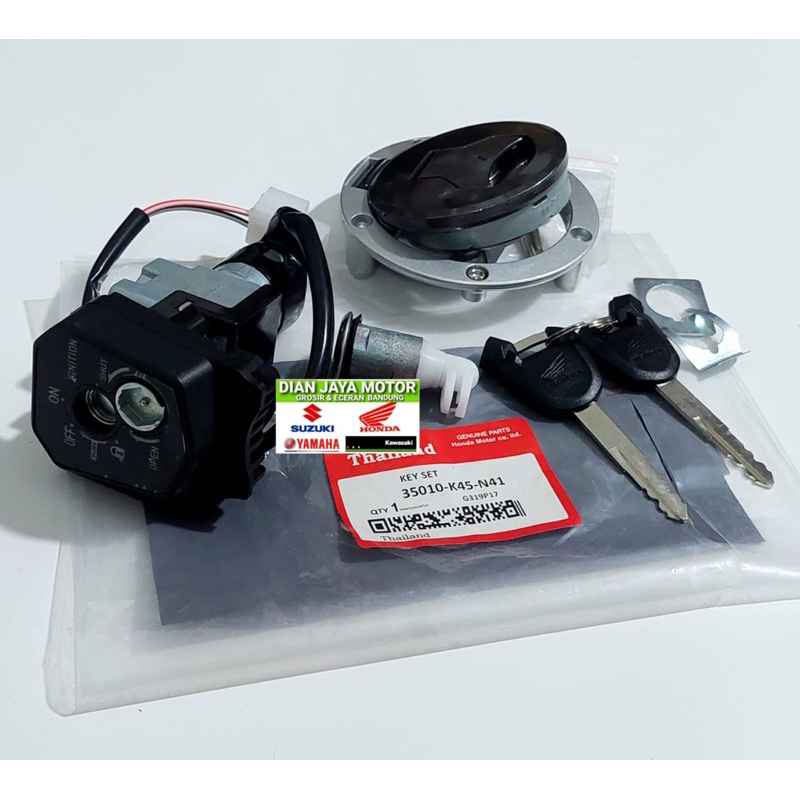 ( Thailand ) Kunci kontak set K45 Cb150r new led soket 2 kabel Kunci kontak assy Cb150r led new Dian