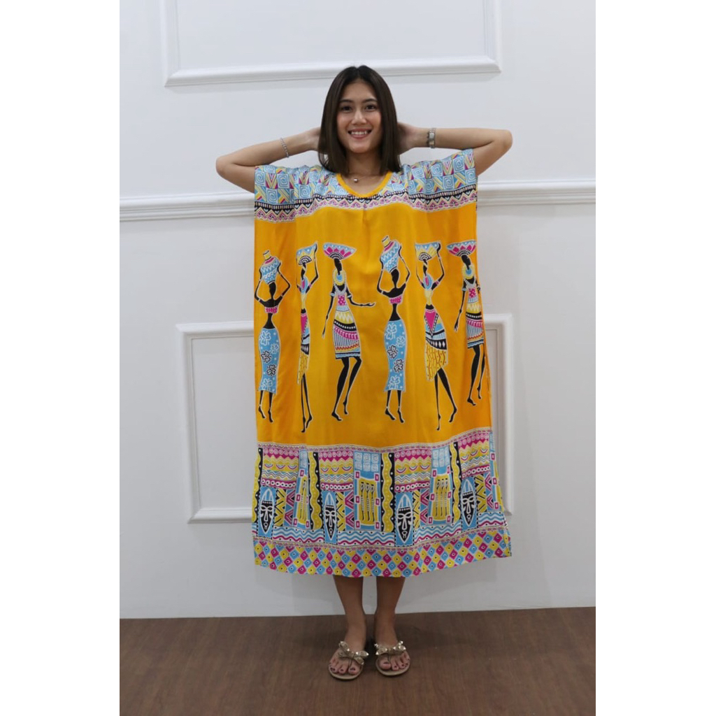 Daster Jumbo LD 130 Rayon Premium Adem Nyaman Dipakai  Motif Afrika